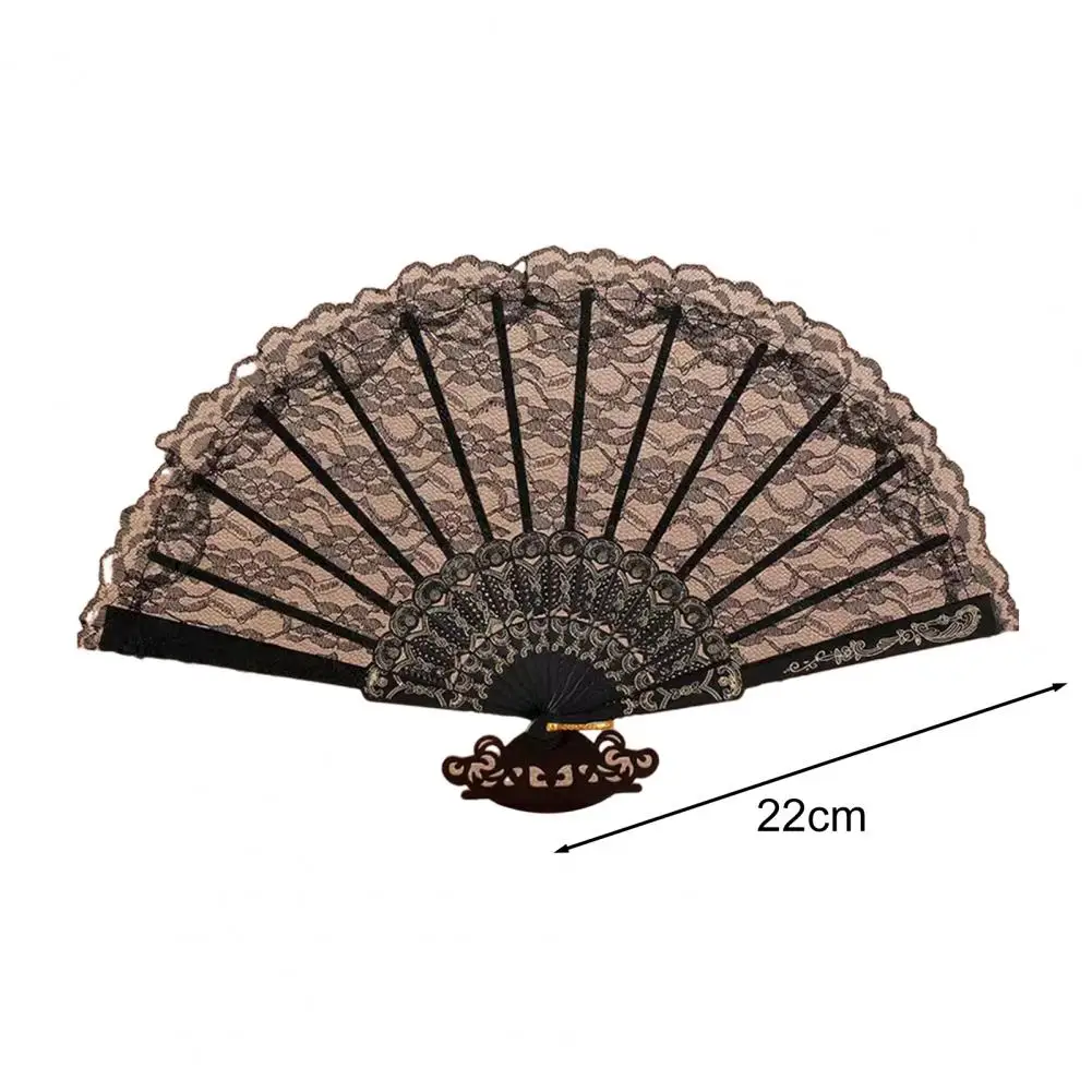 Retro Sexy Lace Fan Dance Performance Photography Photo Props Portable Folding Hand Fan Decorative Fan Chinese Dance Prop Summer