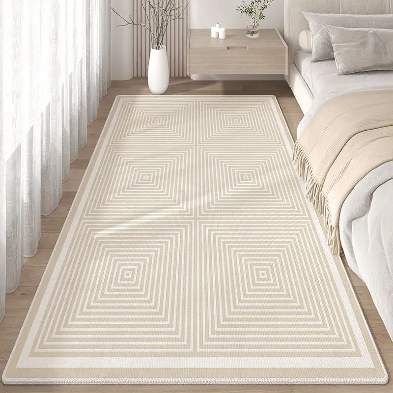 Cream Style Bedroom Bedside Carpet Living Room Household Coffee Table Carpet Sofa Coffee Table Floor Mat Easy To Maintain