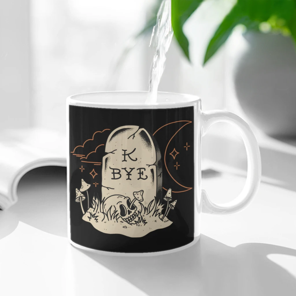 

K Bye Ceramic Cup Coffee Oatmeal Breakfast Cup Creative Personality Mug