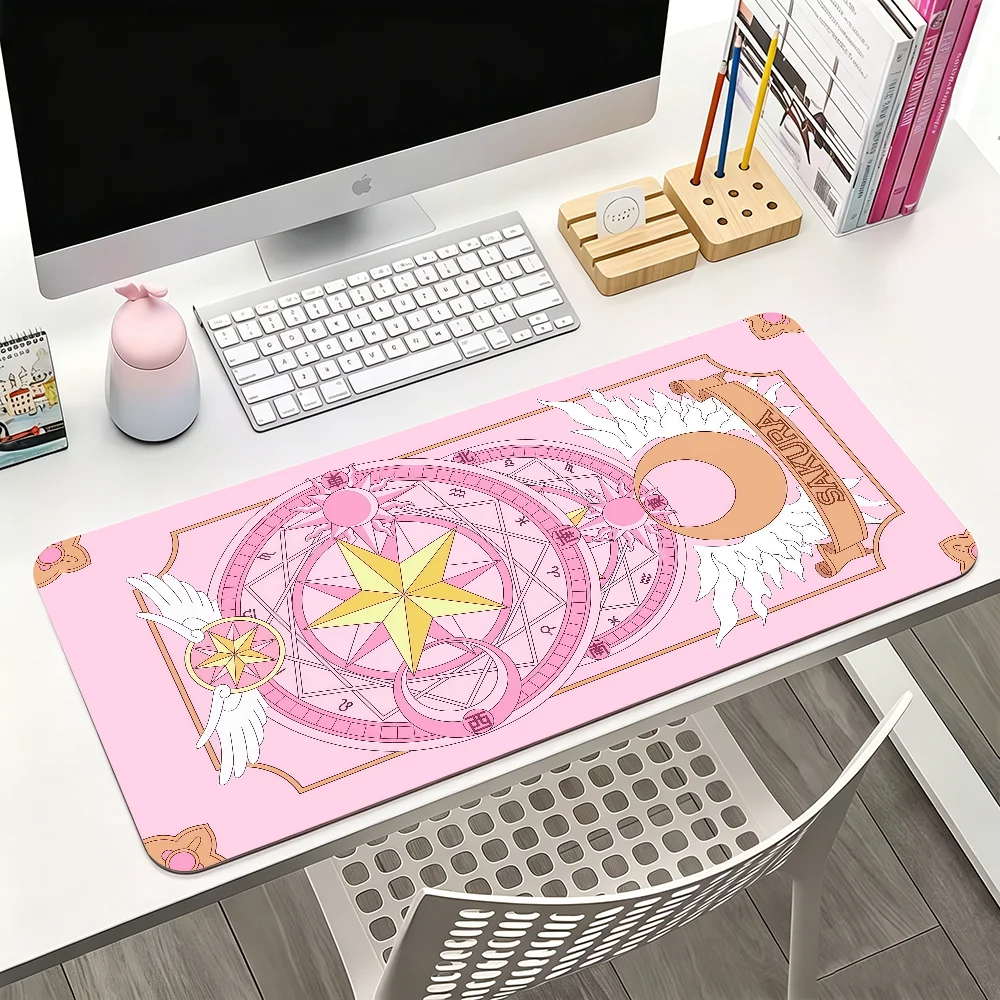 C-Cardcaptor S-Sakura Pink Mouse Pad For Office Gaming And Keyboards Non-Slip Large Waterproof