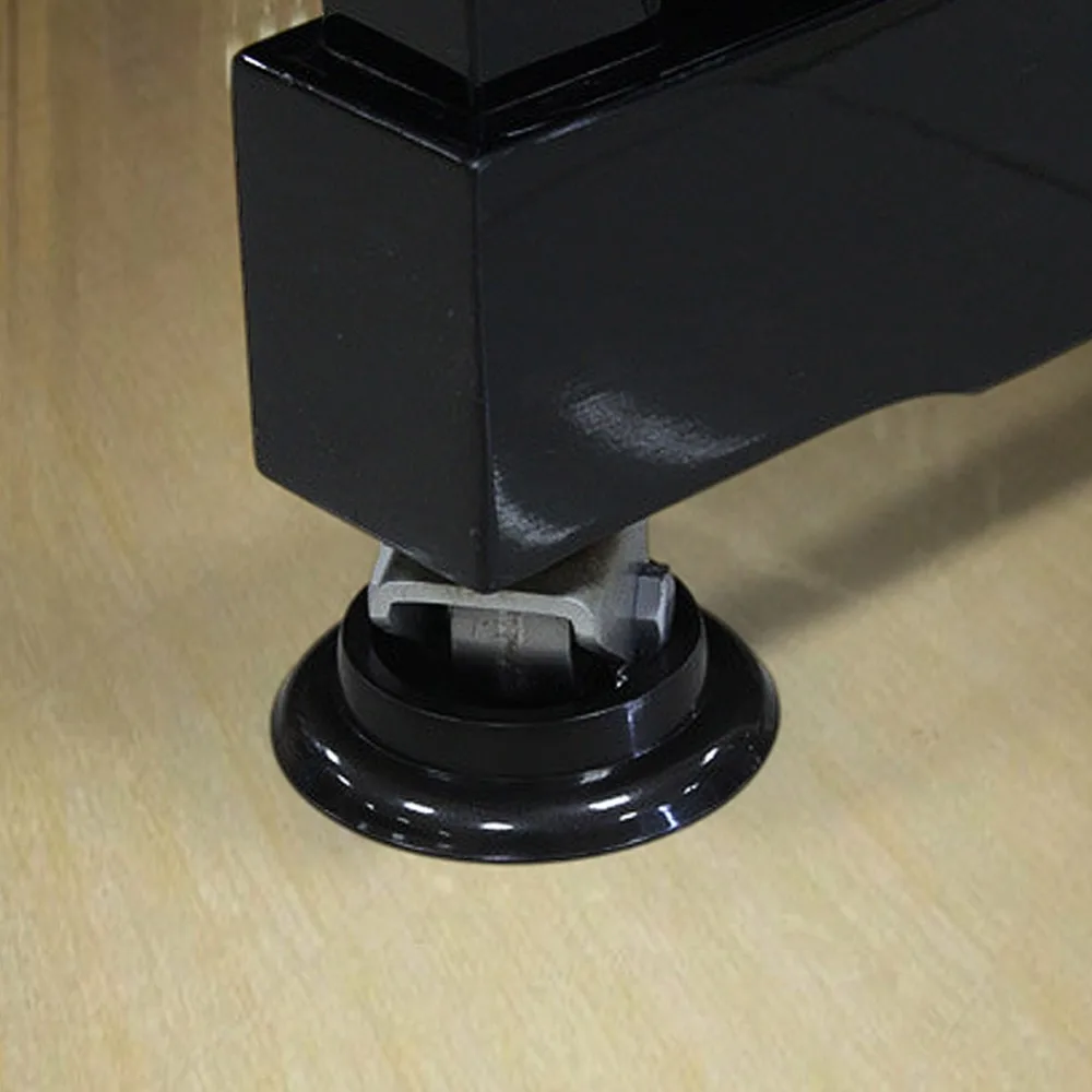 8PCS Plastic Piano Foot Pads Anti-Slip Design Round Shape Piano Floor Protectors Black Color Piano Caster Cups Piano Practice