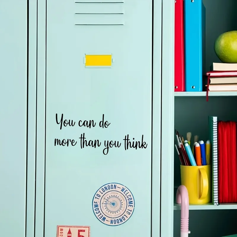 You Can Do More Than You for THINK Quote Mirror Decal Inspirational Mirror Decor Vinyl Wall Stickers for Home