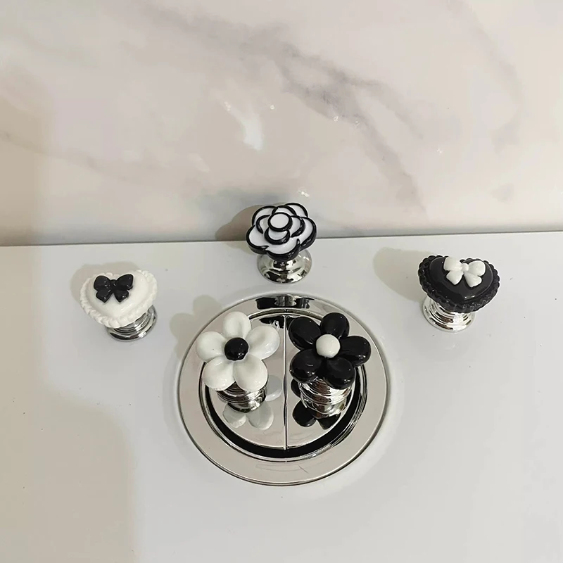 Toilet Press Button Flower Toilet Press Creative Special Bathroom Water Tank Switch Flush Press Accessories