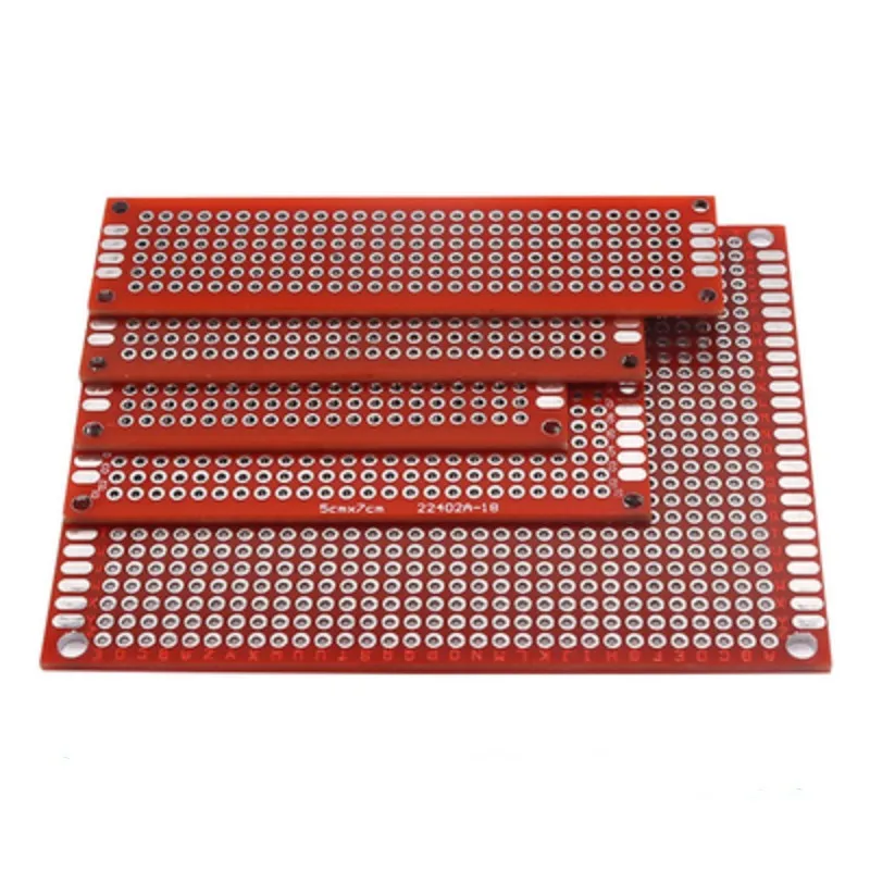 5pcs Double Side Prototype PCB Board 2x8 3x7 4x6 5x7 Universal Printed Circuit Board Double Sided Pcb For Arduino