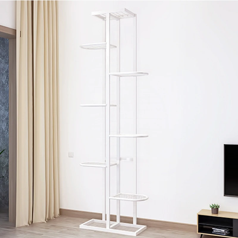 Interior Ferro Forjado Flor Prateleira, Multi-Layer Hanger, Rabanete Verde, Simples Decoração Rack, Casa e Varanda, Sala de estar, Flores Pot