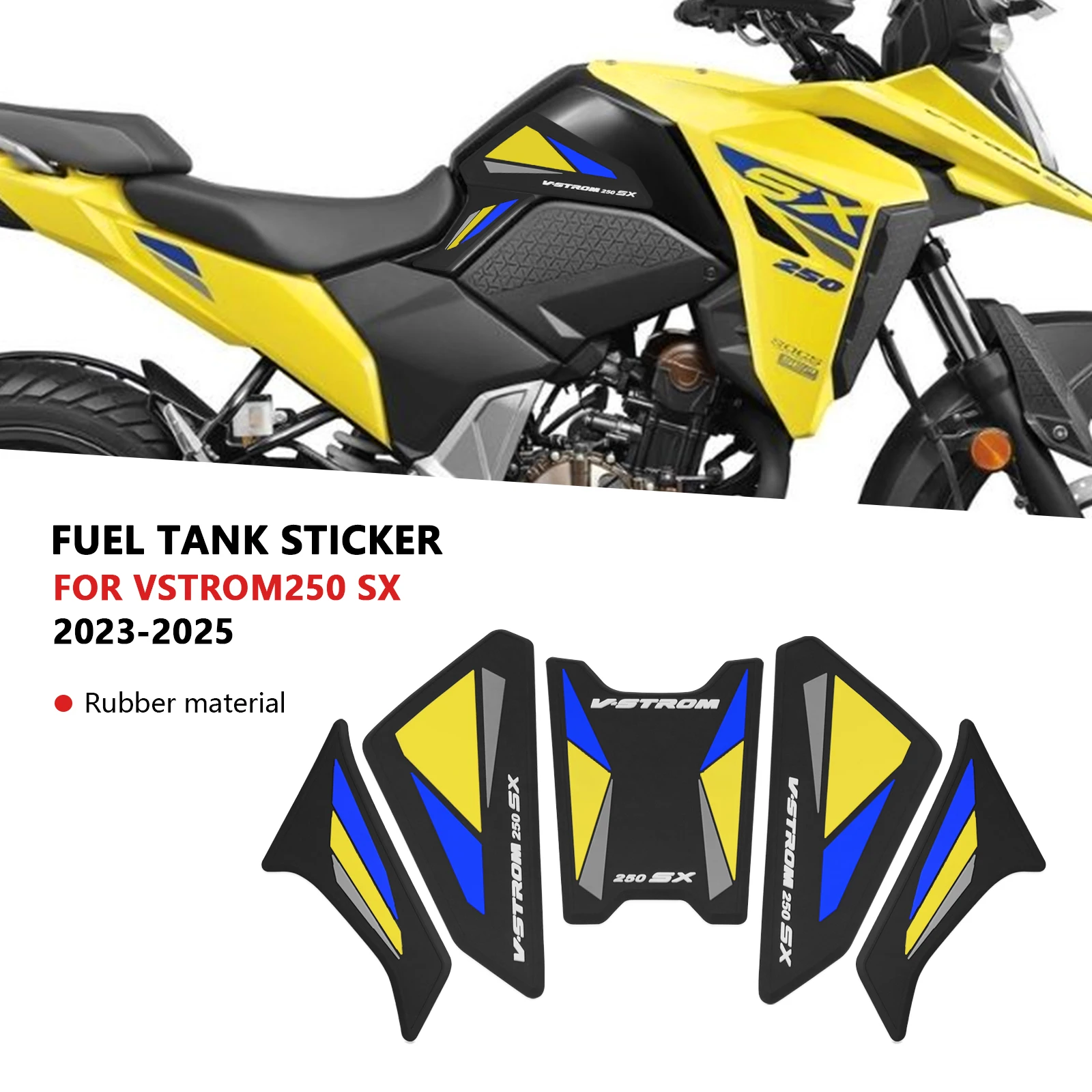 

For V-Strom 250SX Vstrom 250 SX 2023 2024 2025 Motorcycle Fuel Tank Sticker Fuel Tank Traction Pad Anti-slip Fuel Tank Sticker