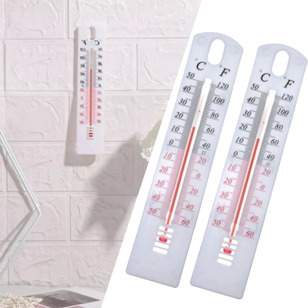2pcs Temperature Tools Wall Hang Glass Thermometer -50° To 50°  Indoor Outdoor Thermometer Measure Home Furnishings