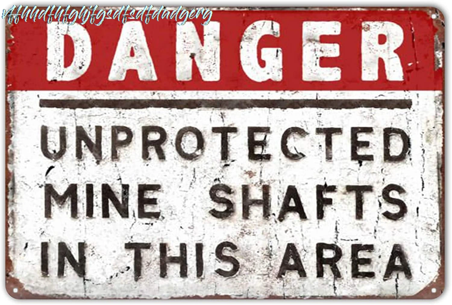 Krouterebs Retro Metal Tin Sign Danger Mine Shafts Rustic Metal Wall Plate Vintage Antique Tin Sign for Street & Home Bar C sign