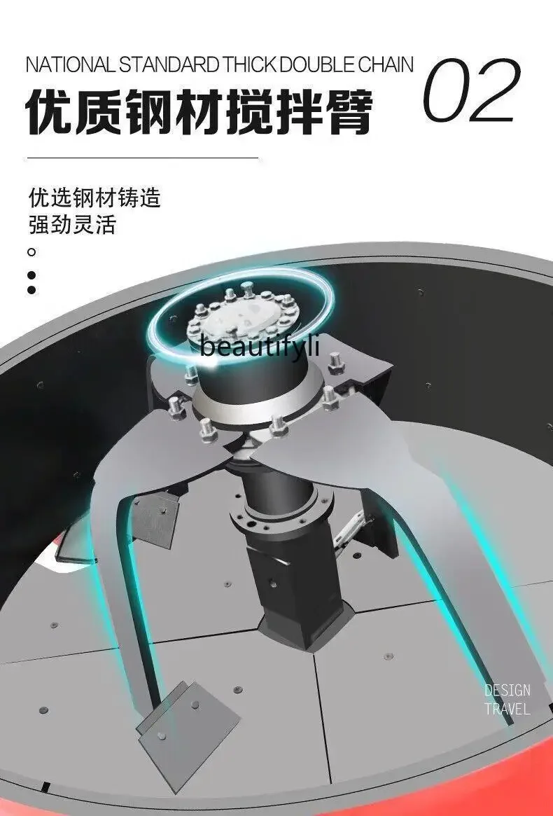 NNVertical смеситель с плоским горлышком Многофункциональный интегрированный смеситель для цементного раствора для бетона, сухой и влажной гранулированный смеситель