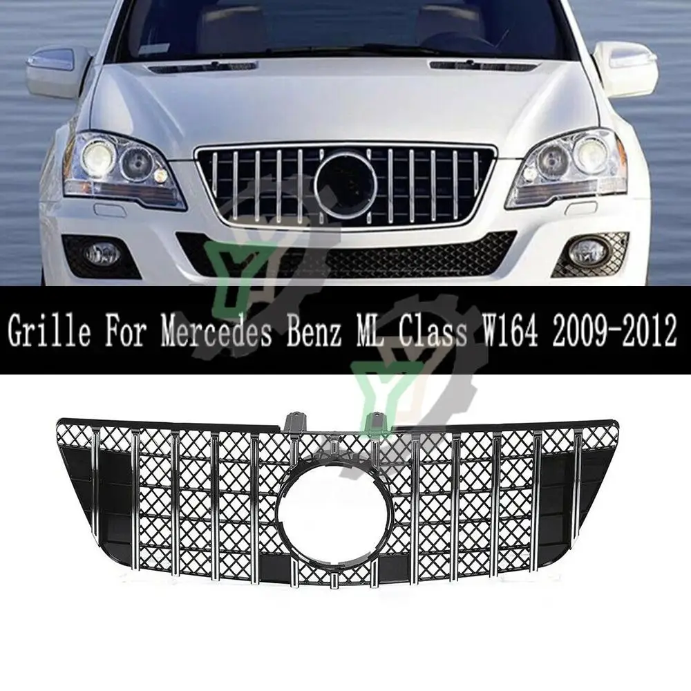 

For Mercedes-Benz W164 ML Class ML320 ML350 ML450 ML550 2009 2010 2011 2012 GT/Diamond Style Front Bumper Grille Racing Grill