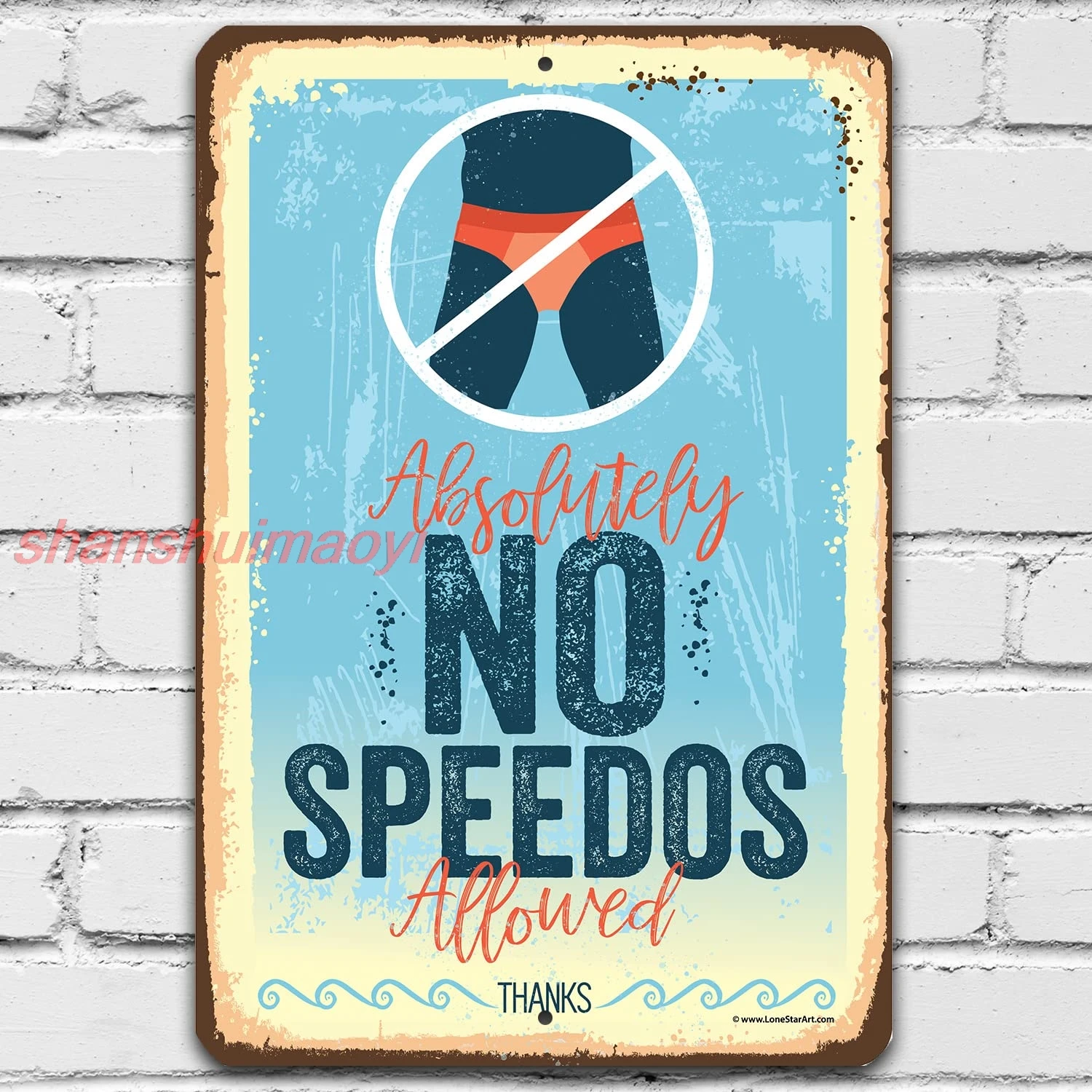 Absolutely No Speedos Allowed - Funny Pool Signs, Pool Rules Outdoor Decoration, Swimming Pool Accessories, Above Ground Pool Pr