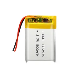 602535 600mAh 3.7V Rechargeable lithium polymer Battery For MP3 MP4 MP5 GPS Toy DIY DVD Smart Lock Bluetooth Speaker LED light