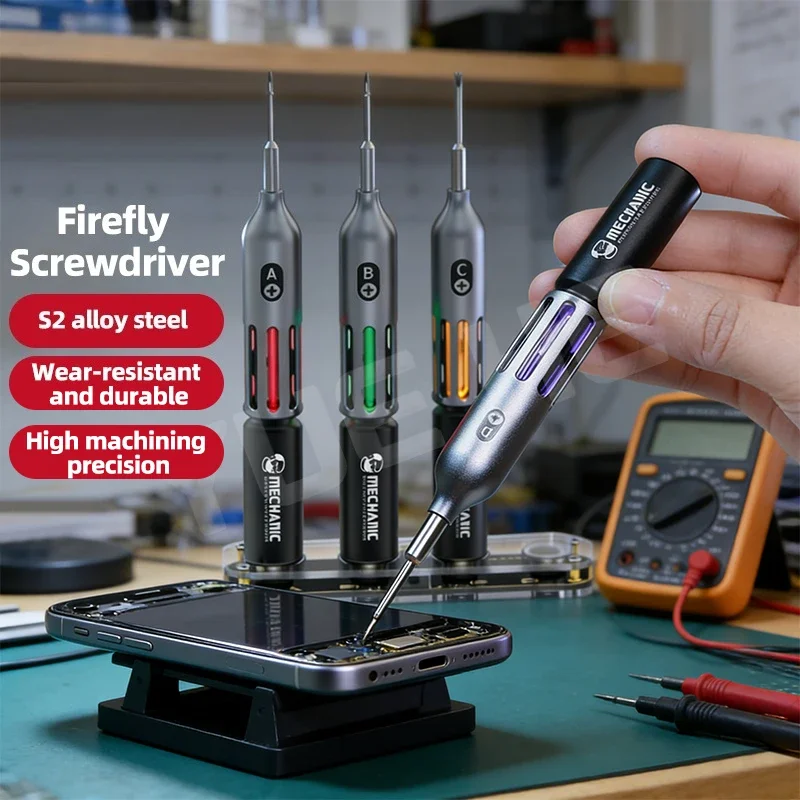 

Mechanic Firefly Screwdriver YHC-4 Replaceable high hardness screw head screwdriver for mobile phone frame repair tool