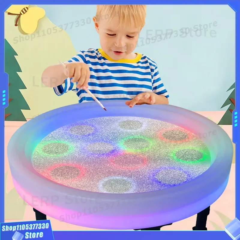 Luminous Sand Painting Table Touch Induction Interactive Game for Kids Educational Parent Child Toy Gift Creative Desktop Art