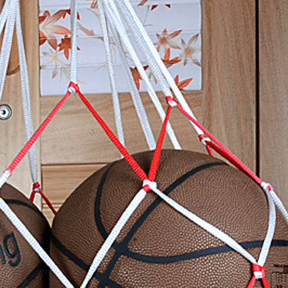 Large Capacity Sports Ball Bag for Basketball Soccer Football Yoga Ball Storage Heavy Duty Waterproof Mesh Net Drawstring Sling