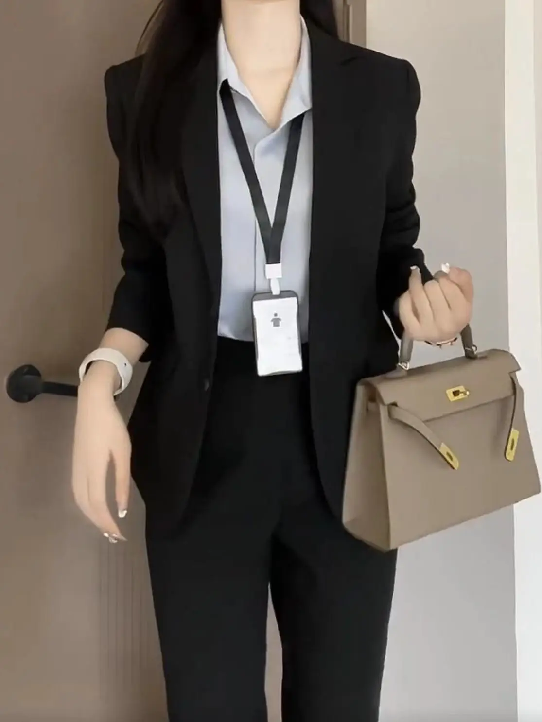 الملابس الكورية الشعبية نمط المال القديم امرأة السترة السوداء معطف سيدة الفكرية تصميم الزراعة الذاتية مناسبة داخل #2