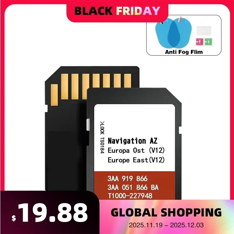 

SD-карта для RNS315 для Seat VW Skoda Amundsen Media 2.1 2.2 Eastern Europe V12 OST Sat Nav