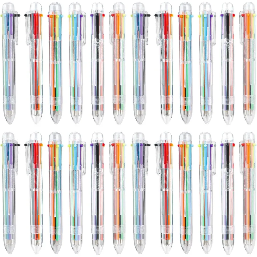 

Back to School Supplies 24 PCS Ballpoint Pens Bulk 6in1 Colored Pens Ballpoint Party Favo Office Supplies Mult Pen Back to Scho
