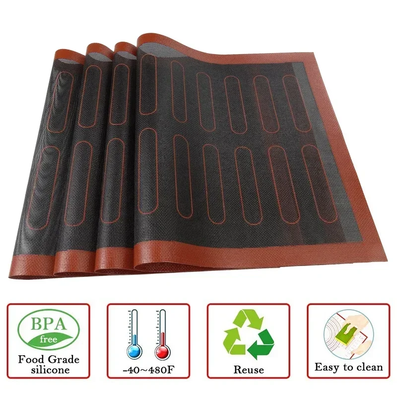 30x40cm Silicone Baking Mat Non-stick Eclair Puff Biscuit Bread Macaron Baking Liner Pad Pastry Tools Kitchen Gadget Set cozinha