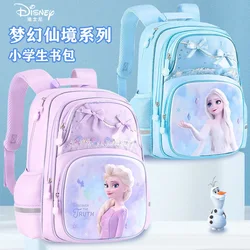 Disney-mochila ortopédica de Frozen Original para niñas, morral de hombro de gran capacidad para estudiantes de primaria, Elsa, Anna, regalos de cumpleaños