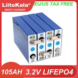 LiitoKala 3.2V 105Ah LiFePO4 battery pack Lithium iron phospha DIY 12V 24V RV Motorcycle Electric Car travel Solar Batteries