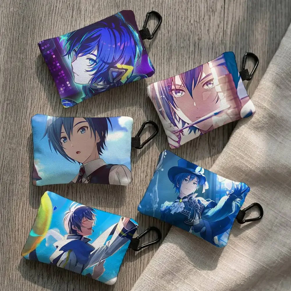 Anime K-AITOS Boy Everyday Oxford Cloth Zipper Coin Purse - Lightweight Card Holder & Hanging Key Pouch