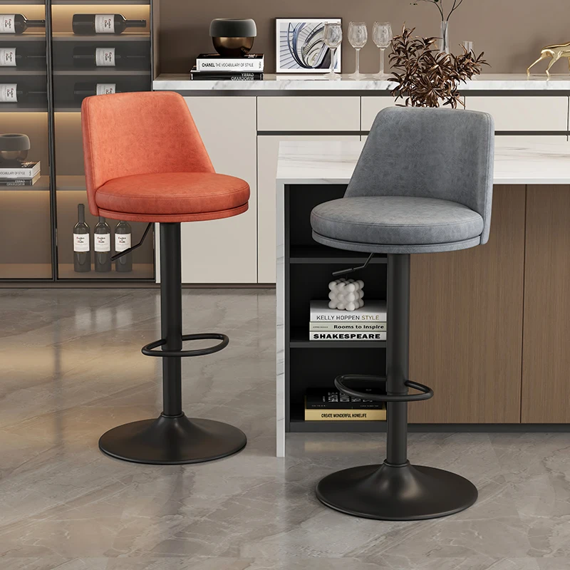 高級調節可能なバーチェア装飾的なスプリング張りのバースツールバーチェアスイベル人間工学に基づいたタブレテスデクラブ家具