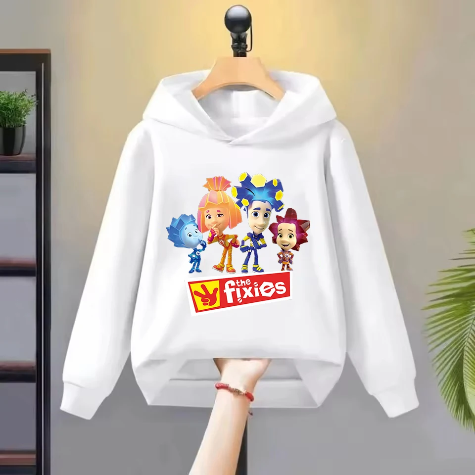 The Fixies Graphic Kids Hoodie Girls Boys Hooded Sweatshirts Girls Long Sleeve Tracksuit Pullover Autumn Children Fashion Outfit