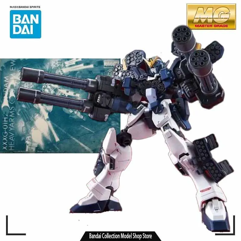 Bandai Original MODEL KIT GUNDAM MG Gundam Heavyarms Custom 1/100 Anime Action Figure Assembly Model Toys  Model Gifts For boys