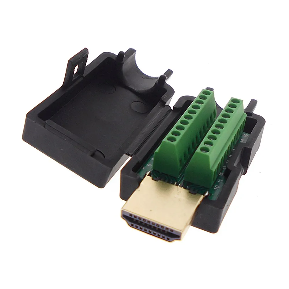 HDMI لحام خالية من ذكر رئيس لحام خالية HDMI كابل 2.0 نسخة 1.4 HD الهندسة خط واجهة التوصيل نقل محطة