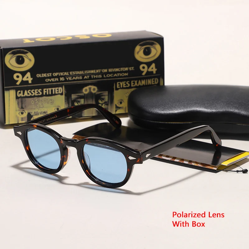 

Johnny Depp Sunglasses Man Lemtosh Polarized Sun Glasses Woman Luxury Brand Vintage Acetate Frame Blue Night Vision Goggles