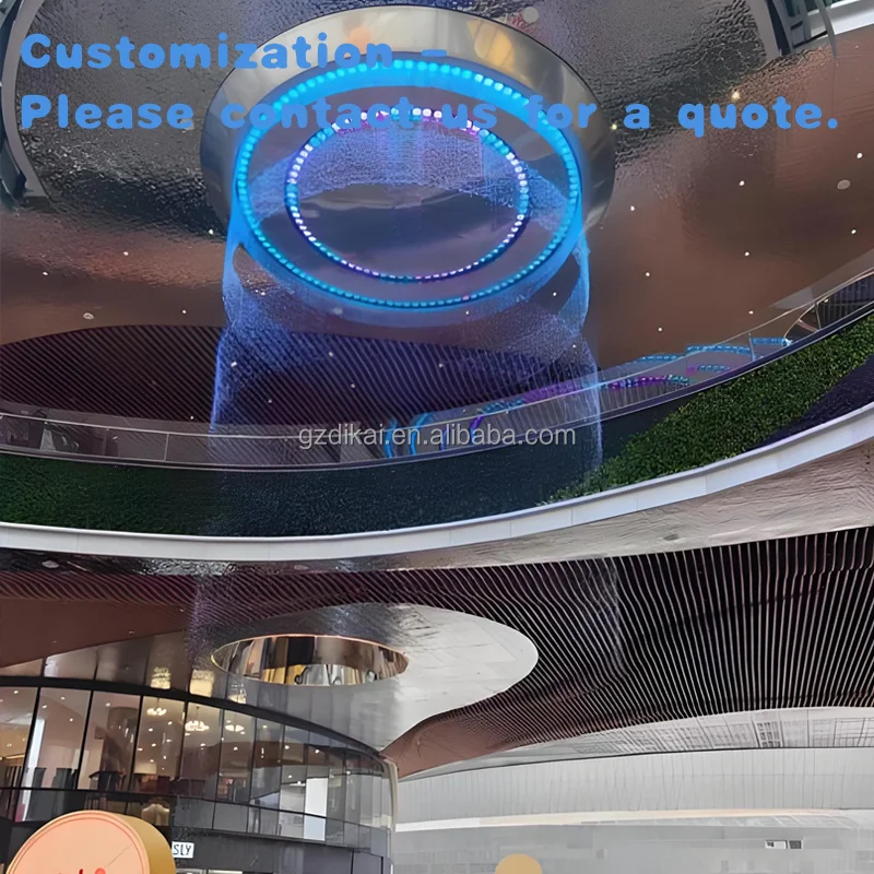 

custom.Digital Curtain Fountain Feature Decoration in Large Shopping Mall Interiors