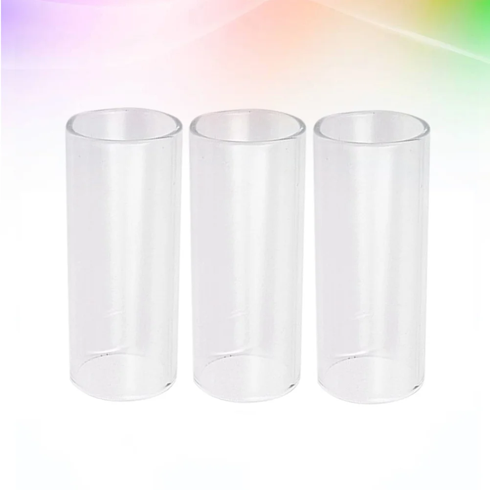3 uds accesorios de guitarra tobogán estándar diapositivas profesionales vidrio de cuello de botella mediano