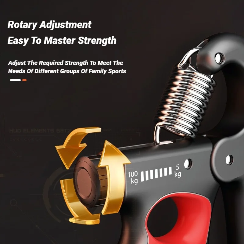 5-100KG Electronic Counting Adjustable Grip For Rehabilitation Hand Muscle Strength Gym Wrist Strengthener Recovery Fitness view 2