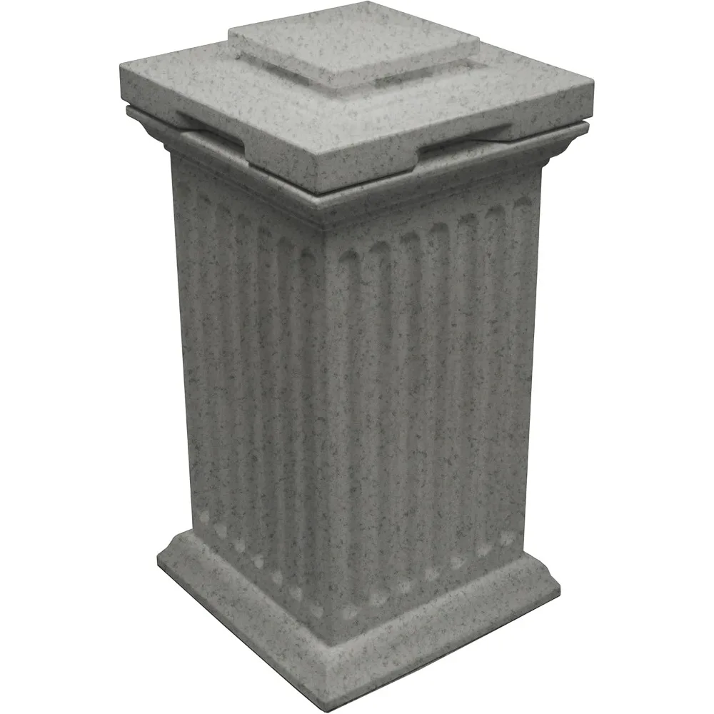 

Savannah Column Plastic Storage and Waste Bin, 30 gal - Dark Granite