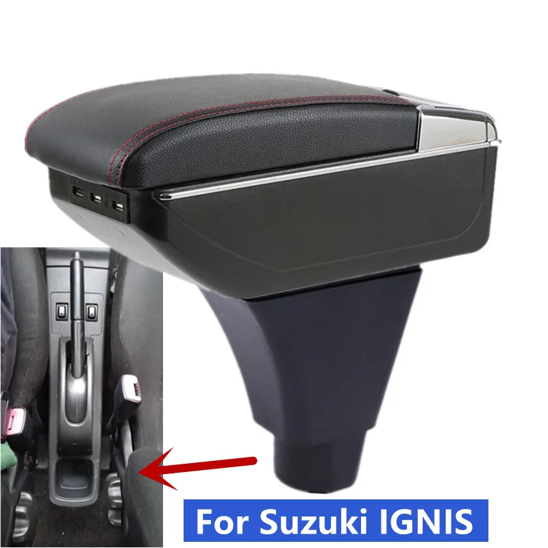 For Suzuki IGNIS Armrest Box For Suzuki IGNIS Car Armrest Central storage Box dedicated Retrofit with USB Car Accessories