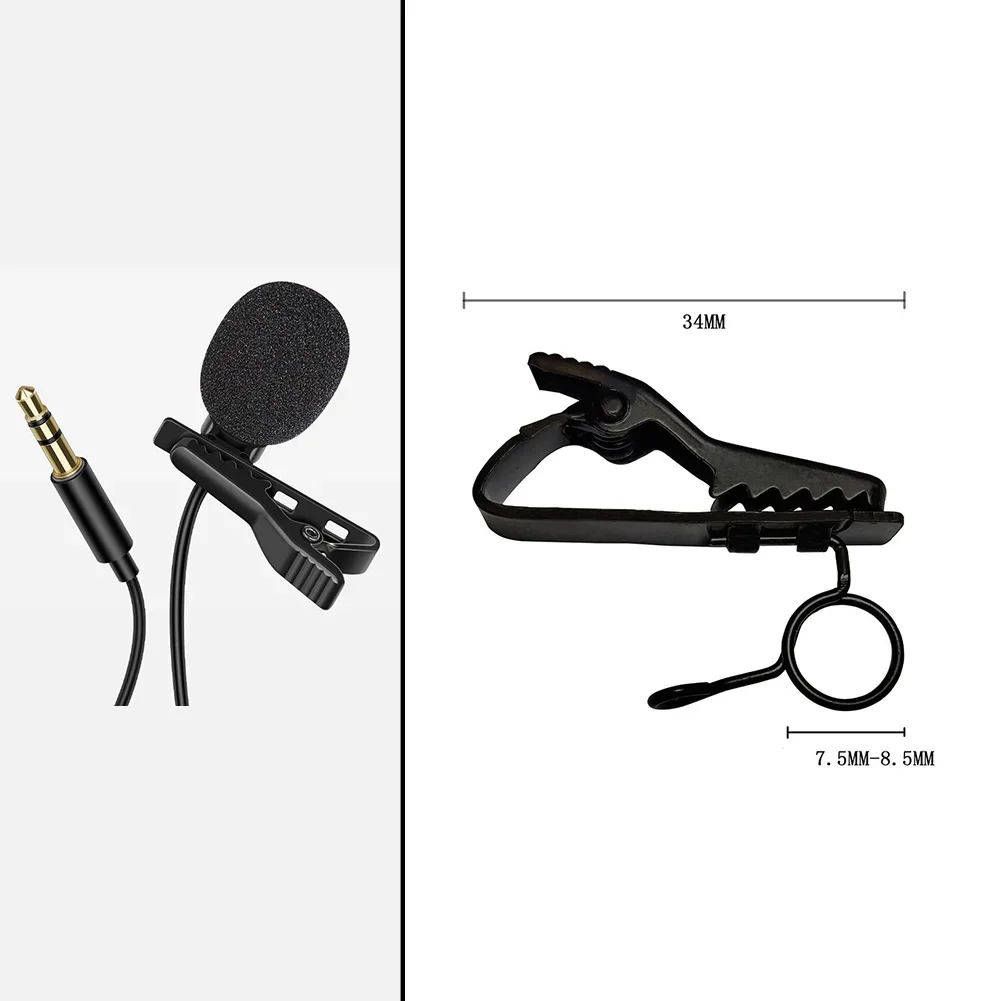 10 Pcs Versatile Protable Lavalier Mic Clip Lapel Tie Microphone Clamp Holder Lavalier Microphone Cable Flat Mouth Rotating Clip