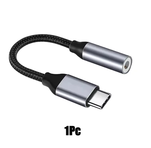 Type-C to 3.5mm Aux Audio Adapter Original Audio Jack Cable for iPhone 15 Samsung Galaxy S24/S23 Ultra Hi-Fi Earphone Converter