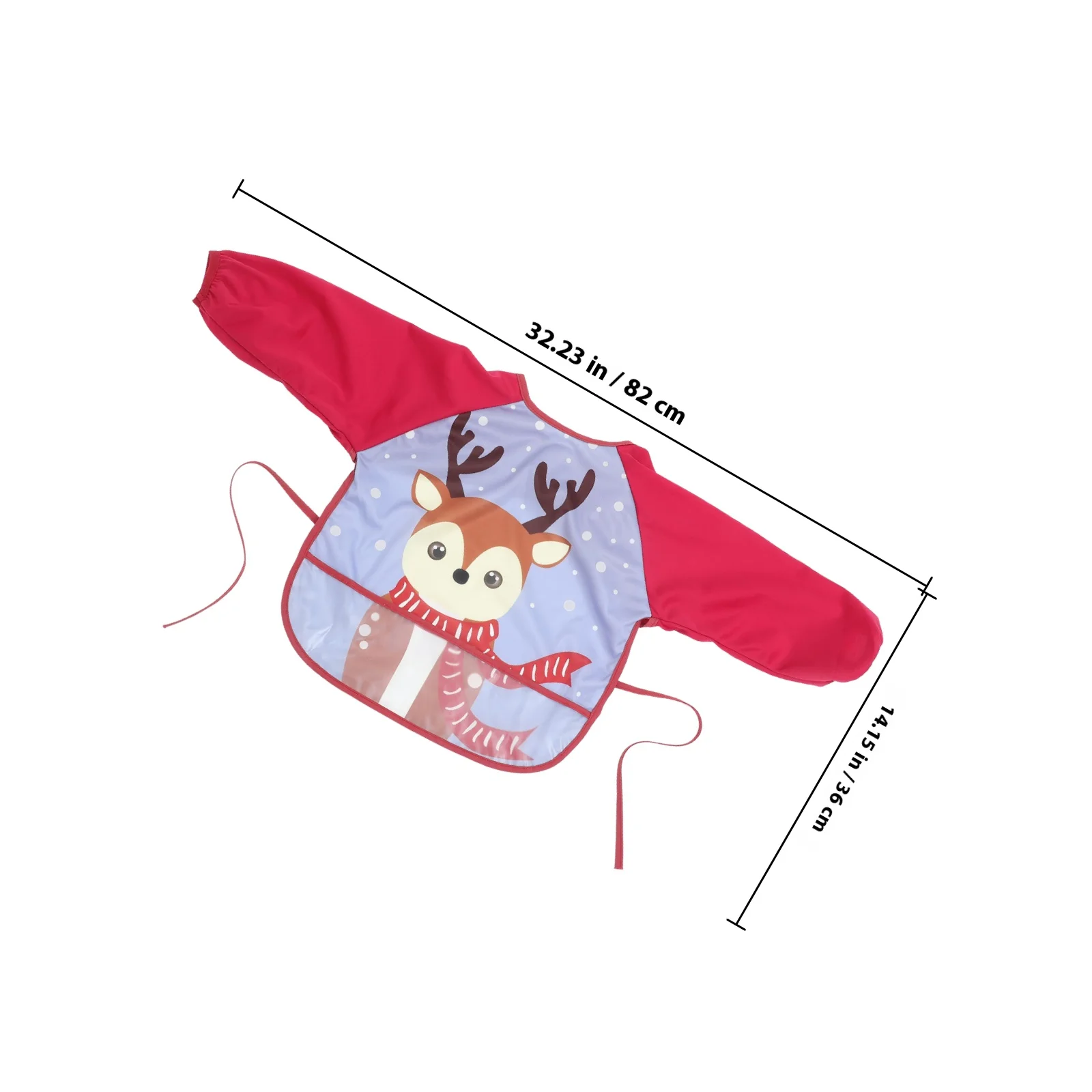 مريلة أطفال مقاومة للماء بأكمام طويلة وغطاء كامل للأطفال الصغار مريلة للتغذية وحماية الطعام للأطفال #2