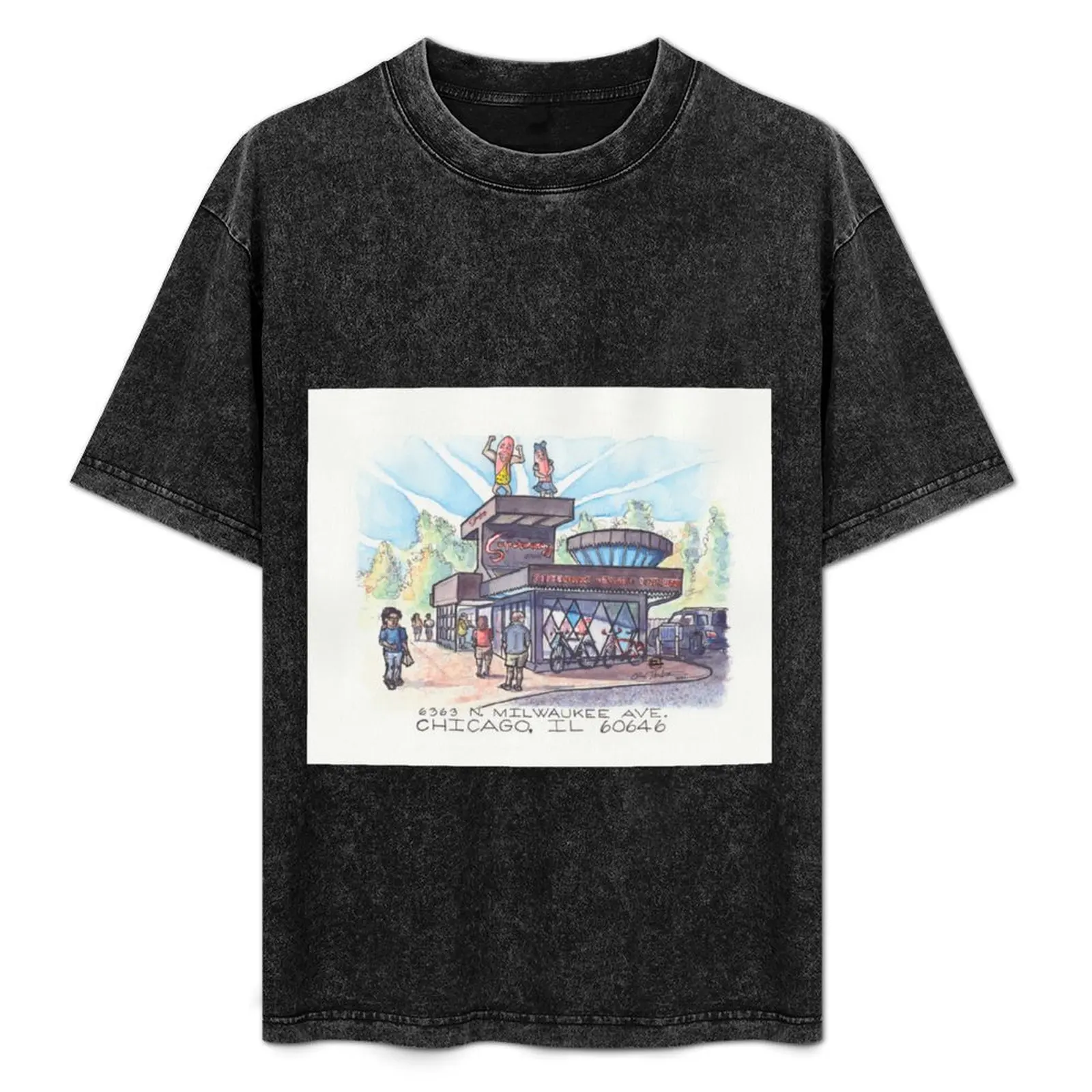 

Chicago Small Building #11 - Norwood Park (Color) T-Shirt Man t-shirt basketball graphic tees black t-shirts for men