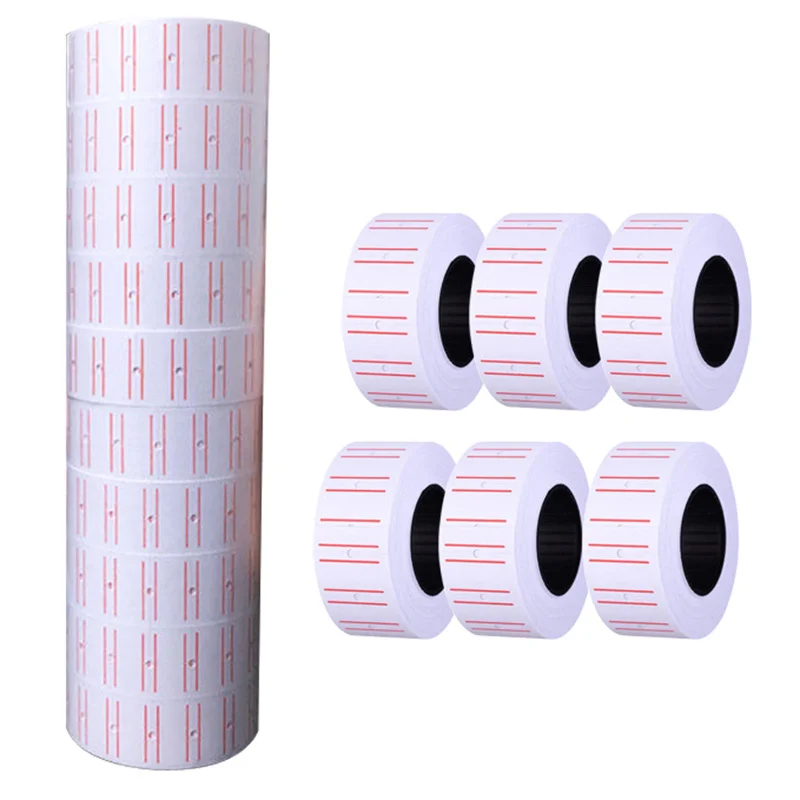 Self-adhesive Price Paper Single Row Price Paper Wholesale White Supermarket Code Paper Commodity Label