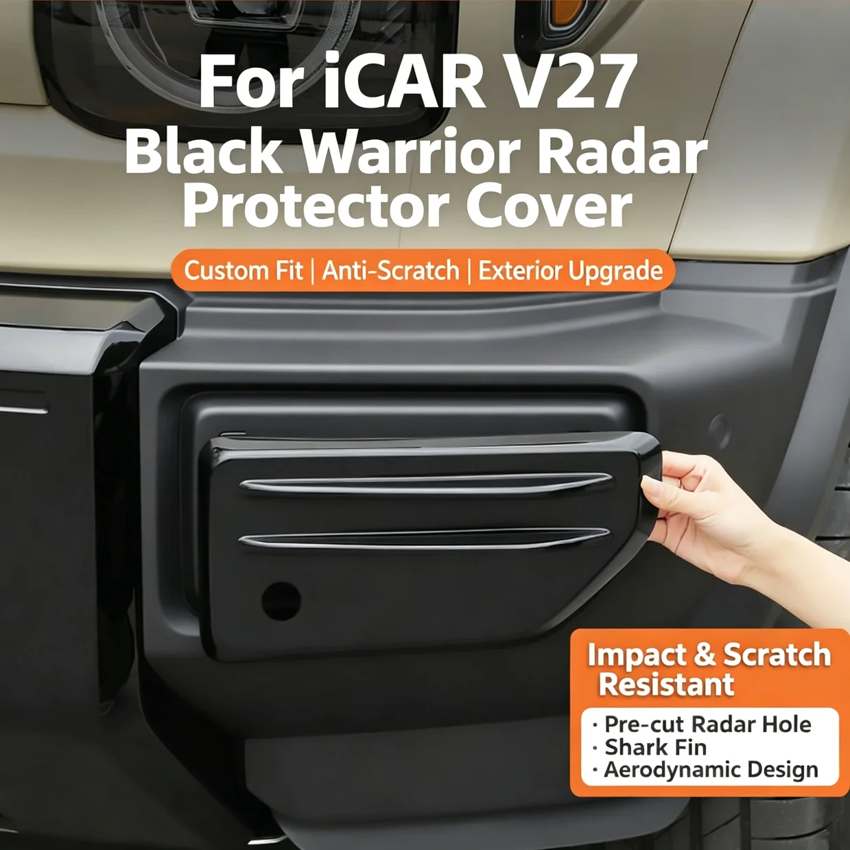 For Chery ICAUR ICAR V27 Car Radar Protective Cover Front and Rear Bumper Guard Cap Anti-Collision Exterior Modification Parts