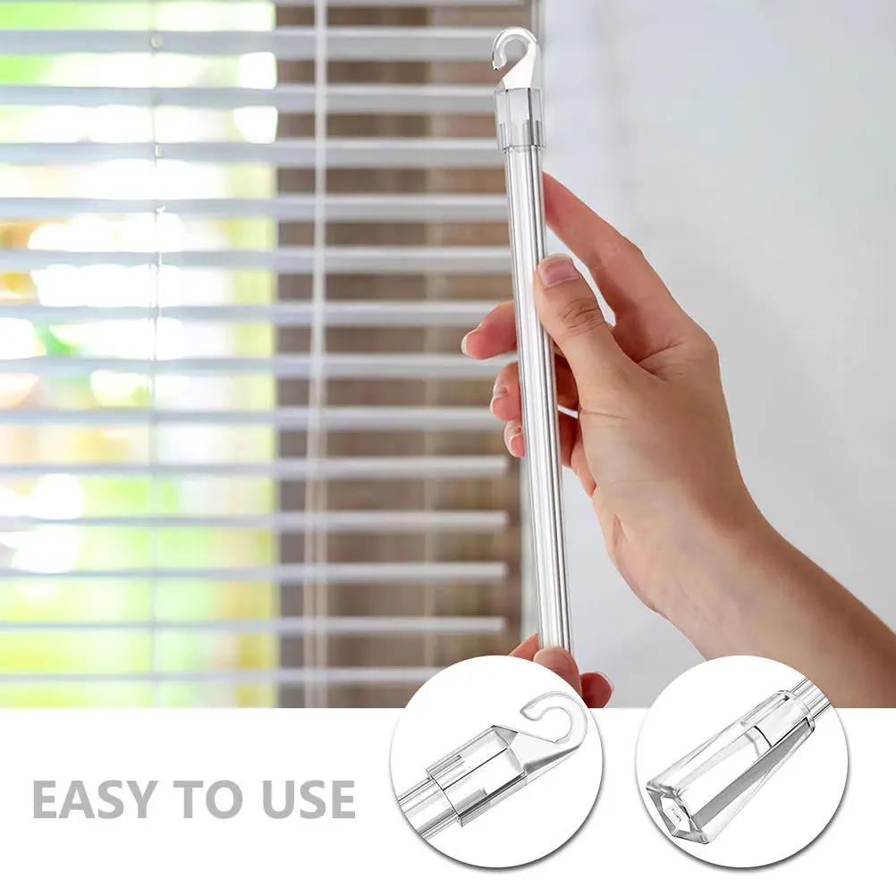 2Pcs Vertical Blind Tilt Wands with Hooks Window Blind Rod Replacement Parts for Home Office