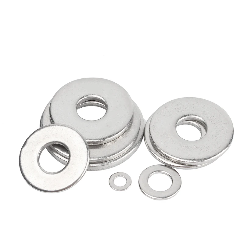 M3 M4 M5 M6 M8 M10 M12 A2-70 304 Stainless Steel Flat Washer Plain Gasket Thickness 1.5/2mm