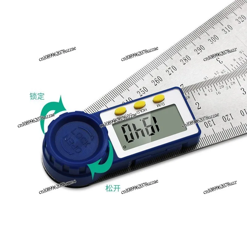 0-200Mm Digital Angle Ruler, Angle Ruler Protractor Woodworking Ruler High-precision Angle Measuring Instrument