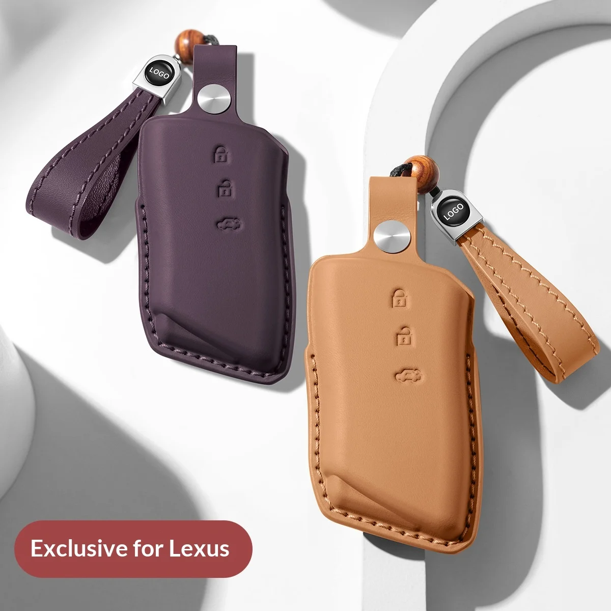 Genuine Leather Car Key Cover For Lexus ES200 ES300h RX350 NX200 CT200 UX260h Auto Remote Key Shell With Key Ring