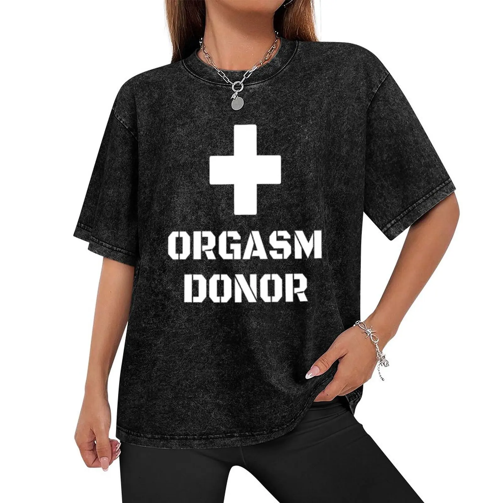 Orgasm Donor T-Shirt plus size tops hippie clothes men clothes