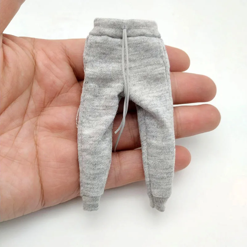 Grey 1/12 Scale Sweatpants Male Soldier Pants Fit for 6in Action Figure Doll Toys