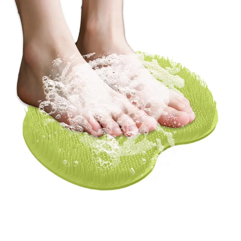 Wäscher Dusche Massage Pad Silikon Dusche Wand Montiert Rücken Massage Wiederverwendbare Reinigung Pinsel Dusche Füße Waschen Matte Waschmaschine – Detail 3