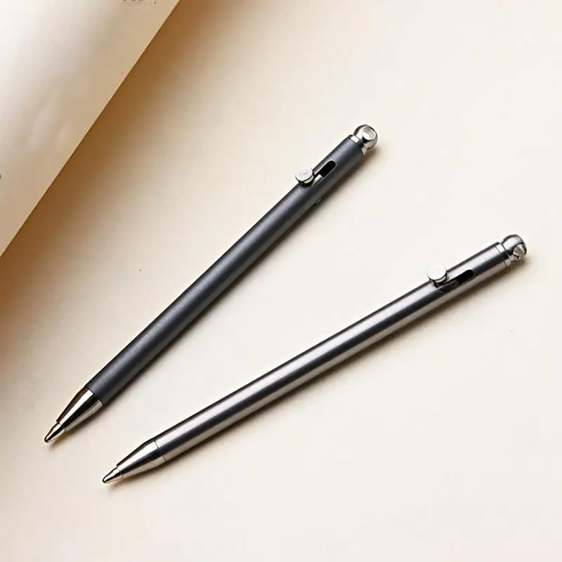 Portable Mini Titanium Ballpoint Pen Keychain Metal Signature Pens Creative Signature Pen Multi-Function Tools For outdoor